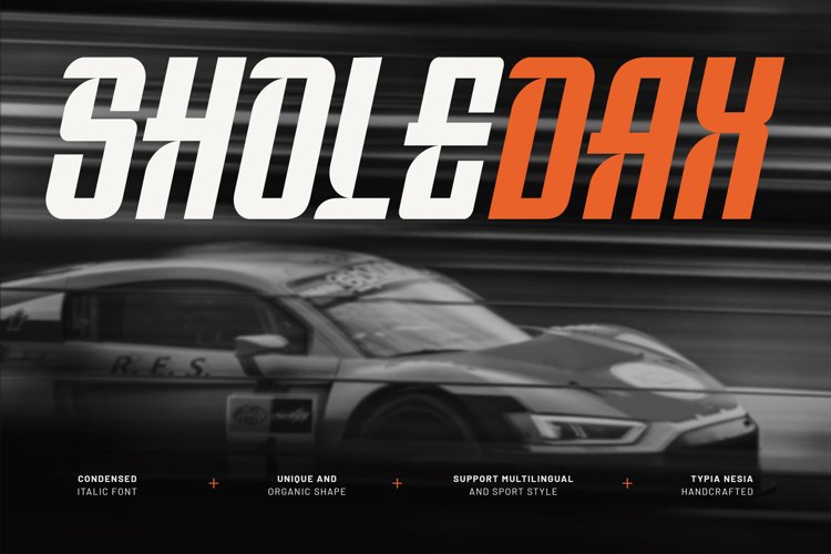 Sholedax - Modern Condensed Italic Racing Font
