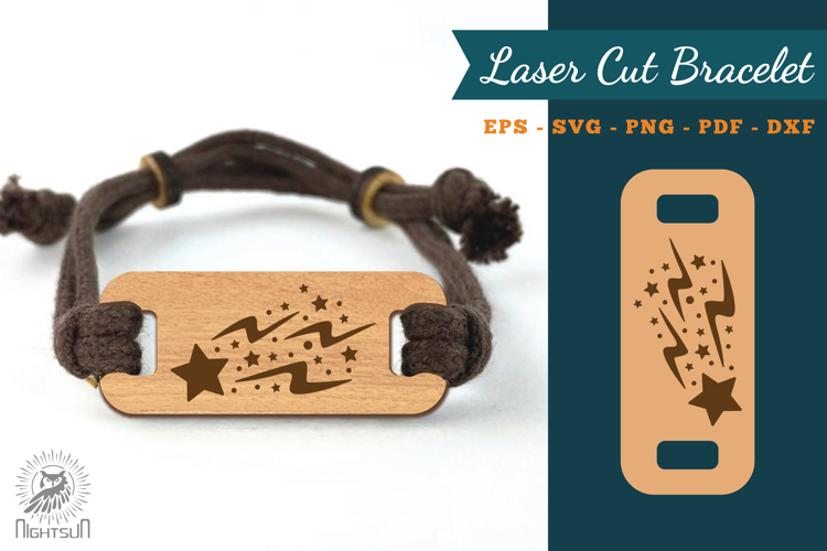 Shooting Stars Lasercut Bracelet