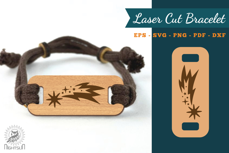 Shooting Stars Lasercut Bracelet