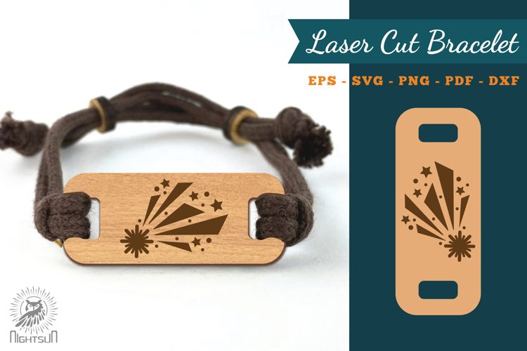 Shooting Stars Lasercut Bracelet