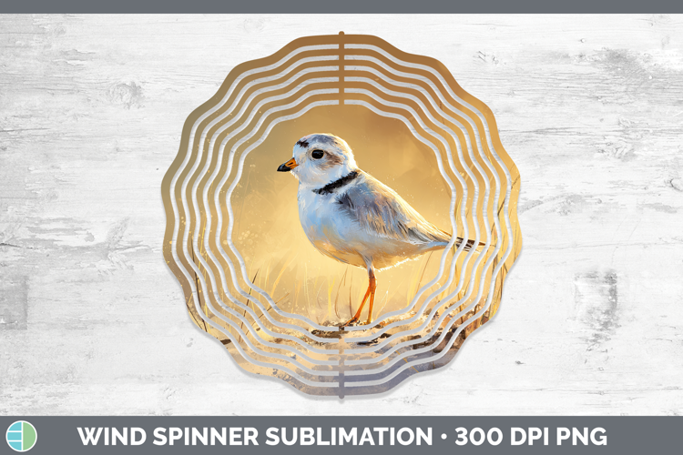 Piping Plover Shorebirds Sunset Wind Spinner Sublimation Des