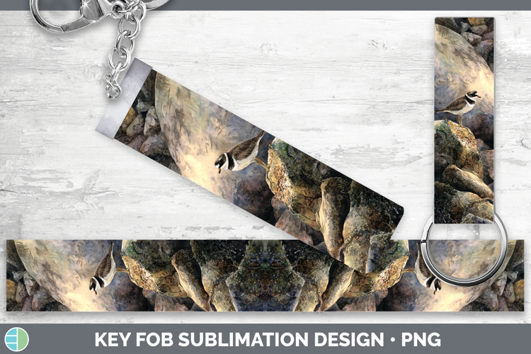 Semipalmated Plover Shorebirds Sunset Key Fob Sublimation De
