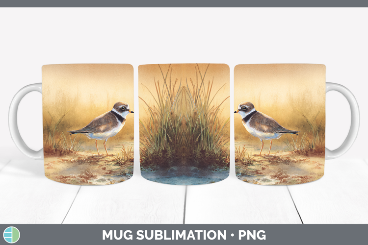 Semipalmated Plover Shorebirds Sunset Mug Wrap Sublimation D