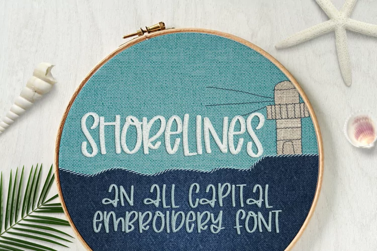 Shorelines - Embroidery Font