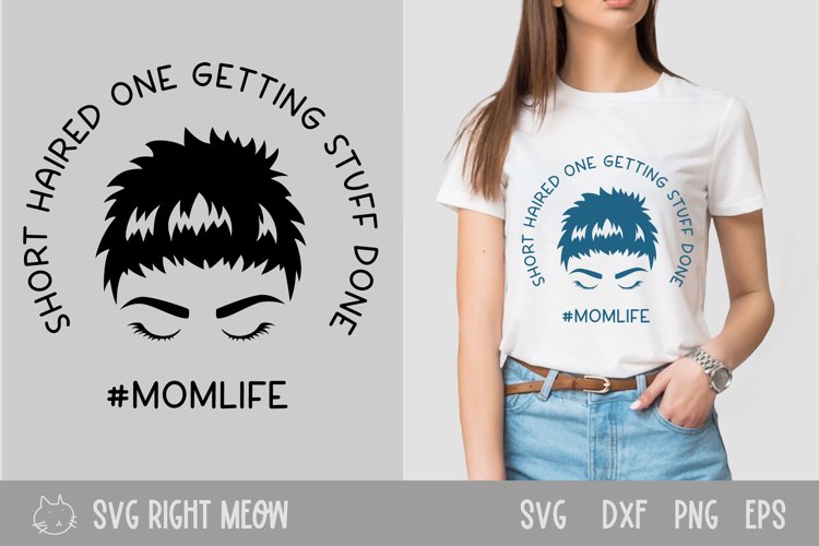 Mom Life Messy Bun Svg Image 3