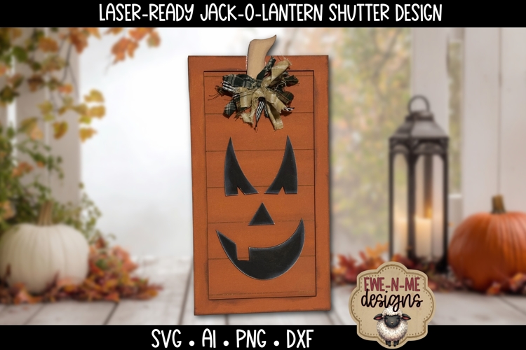 Halloween Jack O Lantern Shutter Design | Laser Cut SVG