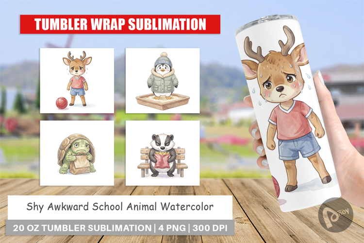 Shy Awkward School Animal Tumbler