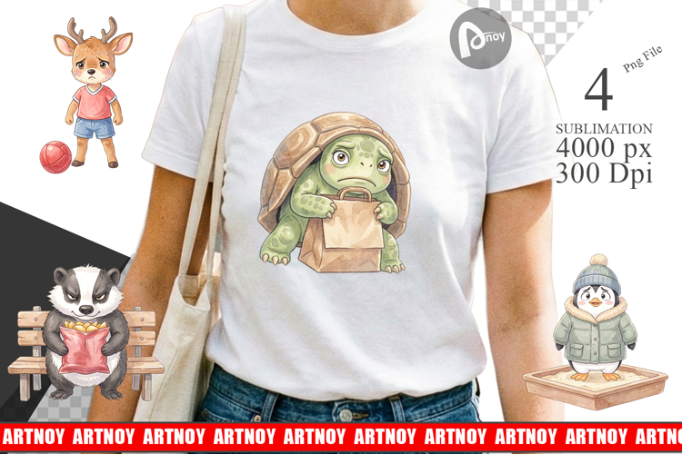 Shy Awkward School Animal Sublimation