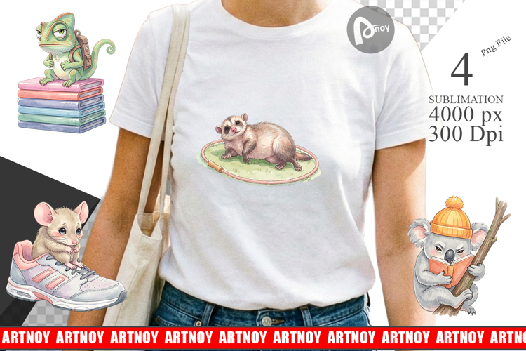Shy Awkward School Animal Sublimation