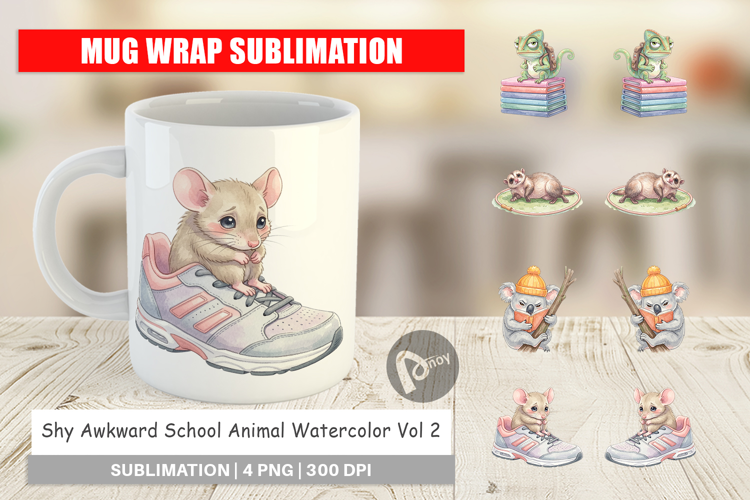 Shy Awkward School Animal Mug Wrap