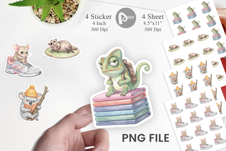 Shy Awkward School Animal Sticker
