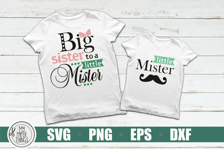 Little brother svg | Big sister svg | Sibling svg cut files