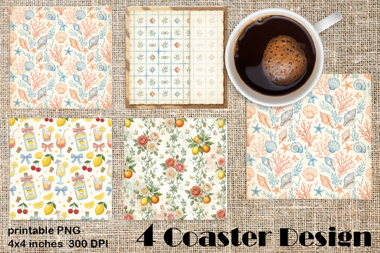 Sicilian Tile ceramics in chinoiserie style Square Coaster
