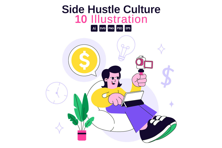 10 Side Hustle Culture Illustration