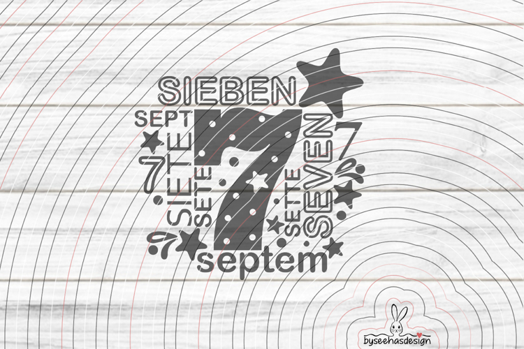 Seven Cutting File SVG DXF