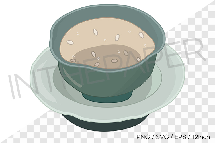 Chilled sighye rice punch with pine nuts PNG SVG Korean art