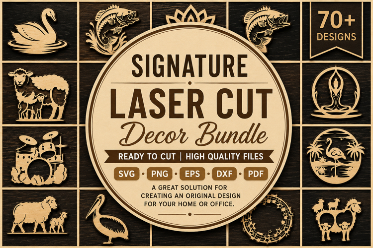 Signature Laser Cut Decor SVG Bundle,Laser Cut svg Bundle