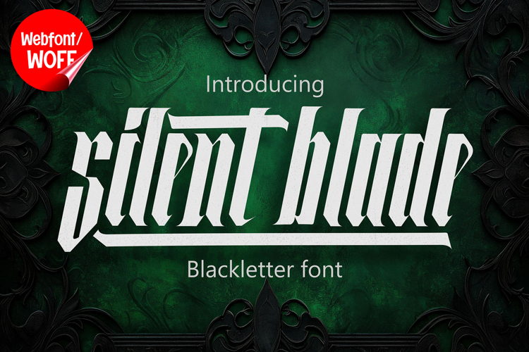 Silent Blade | Blackletter Webfont for Gothic Modern Design