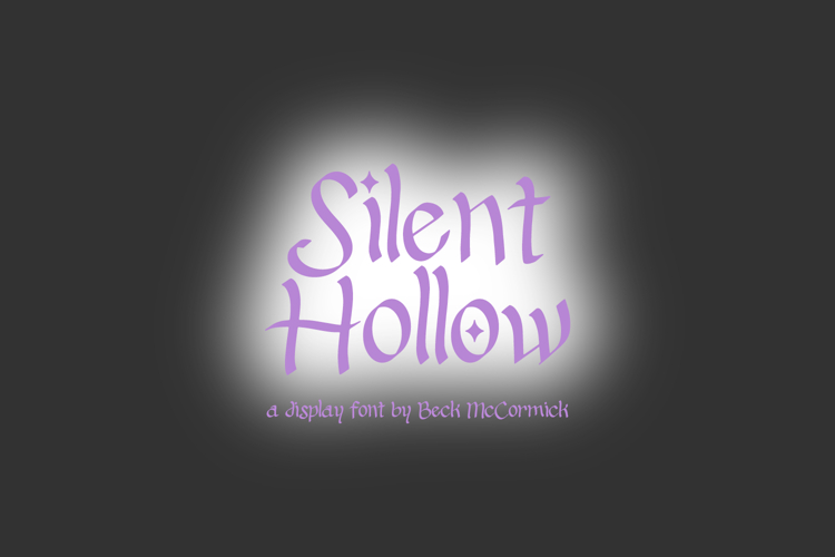 Silent Hollow Display Font