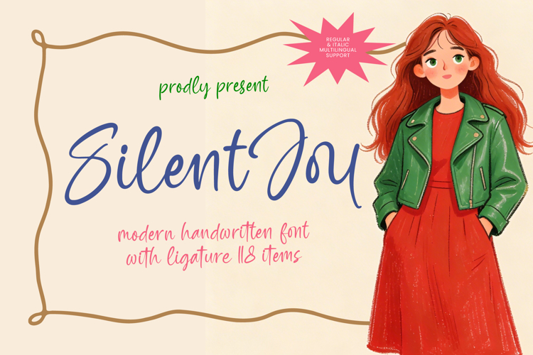 Silent Joy - Modern Handwritten Font