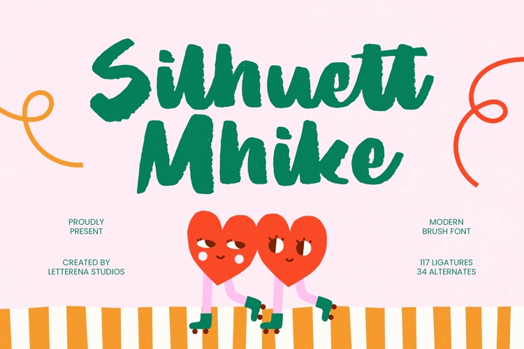 Silhuett Mhike - Modern Brush Font