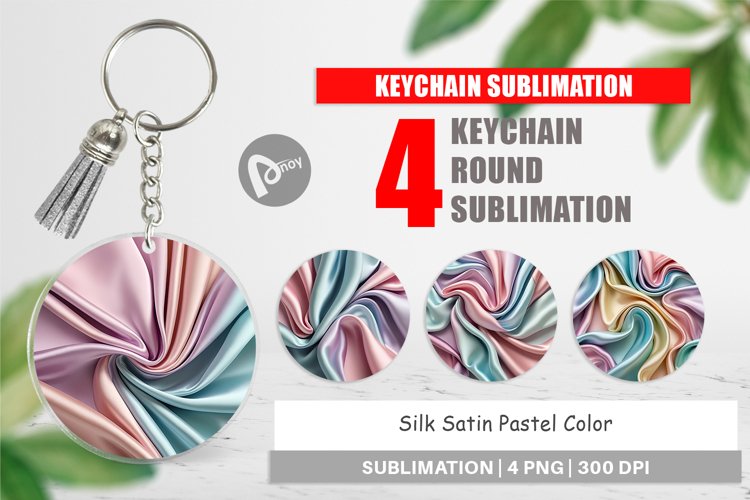 Keychain Pastel Silk Satin