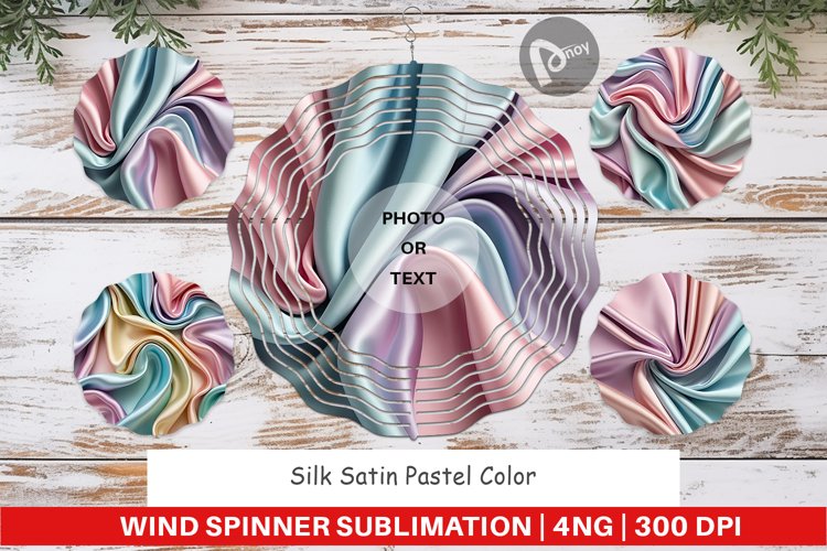 Wind Spinner Pastel Silk Satin