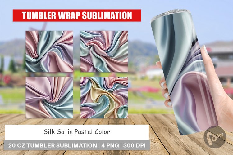 Tumbler Wrap Pastel Silk Satin