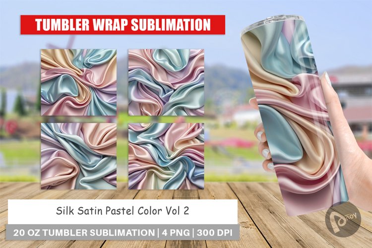 Tumbler Wrap Pastel Silk Satin