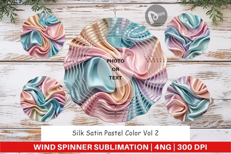 Wind Spinner Pastel Silk Satin
