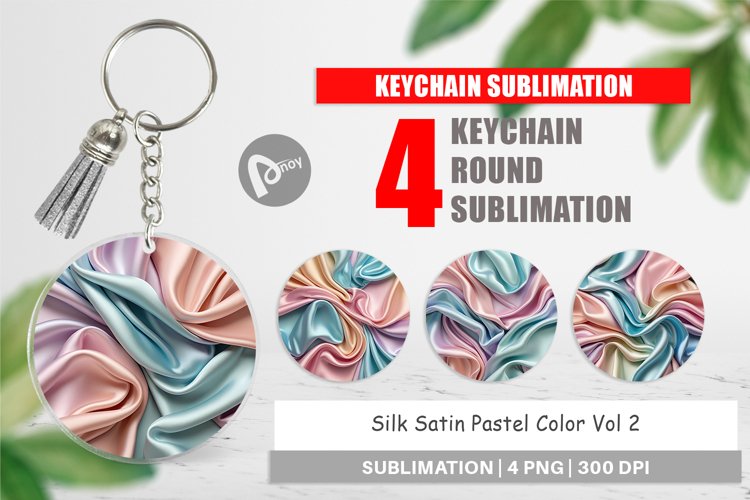 Keychain Pastel Silk Satin