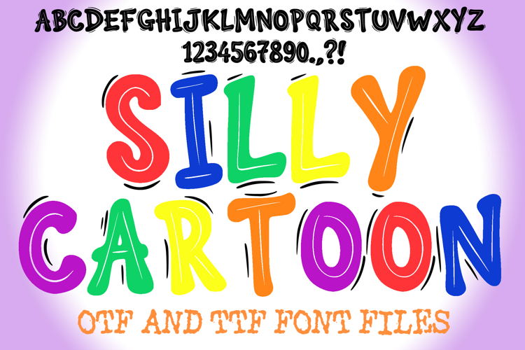 Silly Cartoon Crazy Alphabet Lettering ABC Text Font OTF