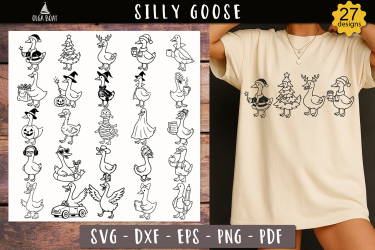 Silly Goose svg Funny Animal Bundle