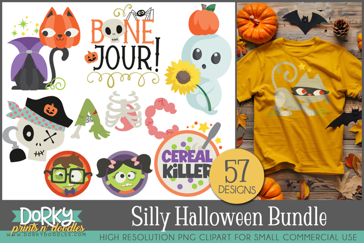 Silly Halloween Clipart Bundle