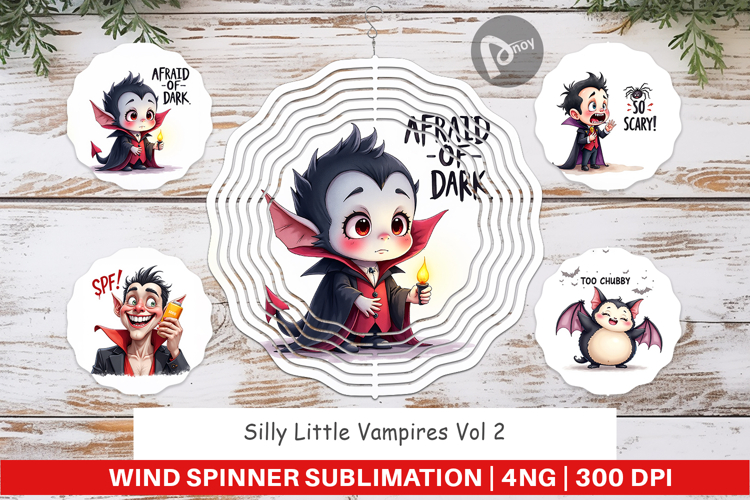 Silly Vampires Wind Spinner