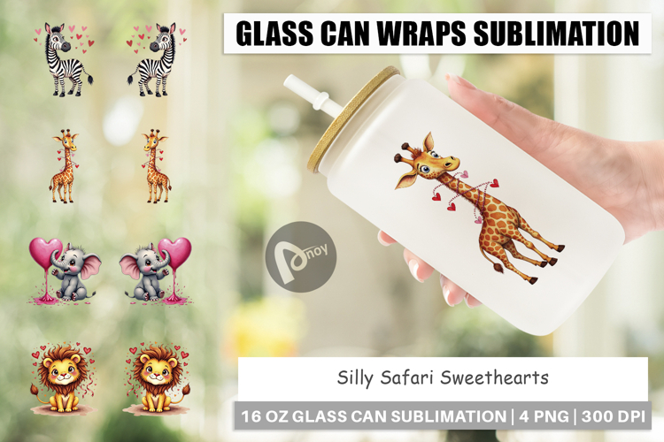 Silly Safari Glass Can