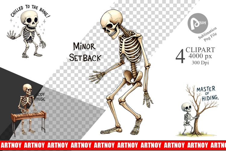 Silly Skeletons Clipart