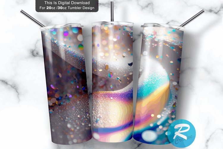 Silver Glitter 20oz/30oz Skinny Tumbler