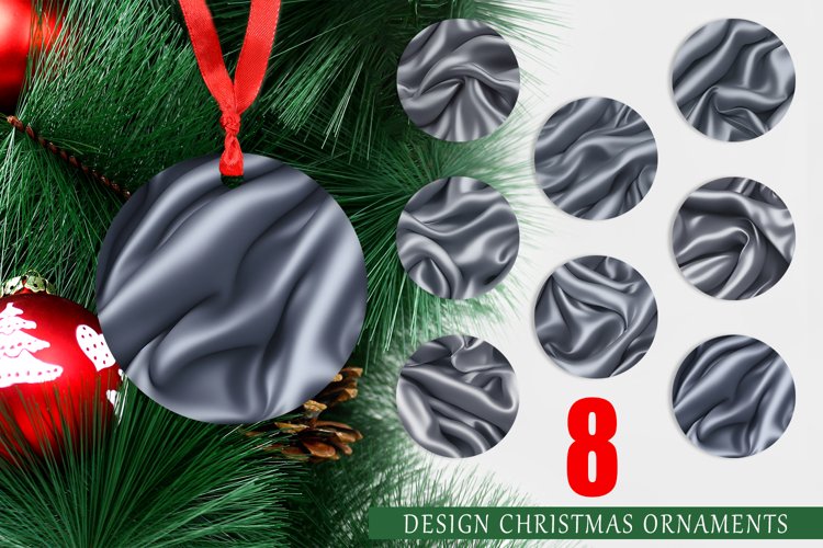 Silver Satin Christmas Ornaments