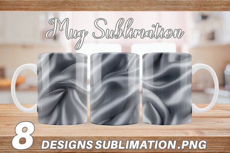 Silver Satin | Mug sublimation design example image 1