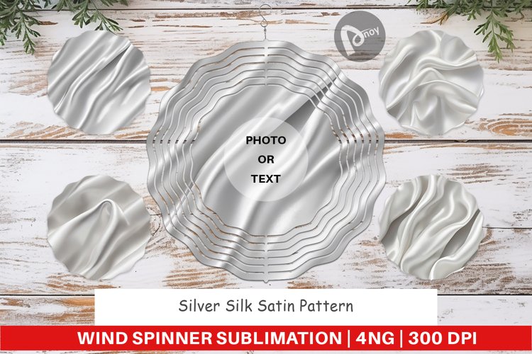 Wind Spinner Silver Silk Pattern