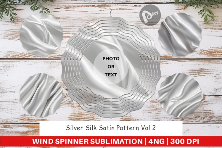 Wind Spinner Silver Silk Pattern