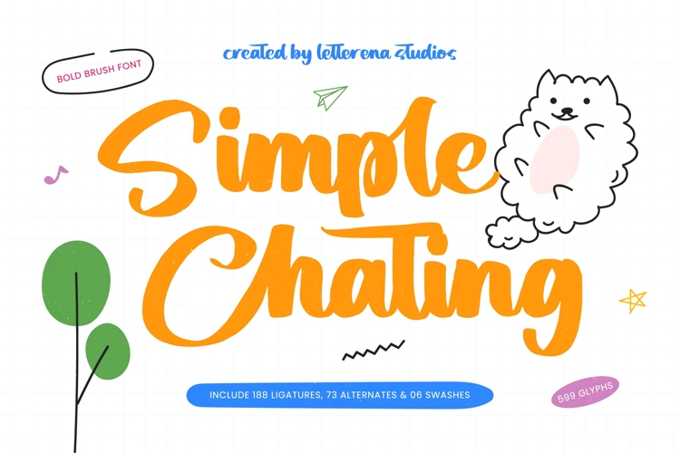 Simple Chating - Bold Brush Font