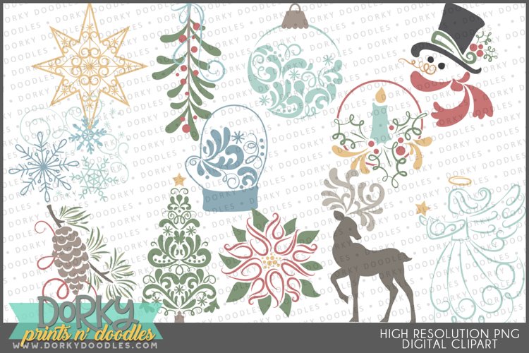 Elegant Christmas Designs for Sublimation and Stickers example image 1