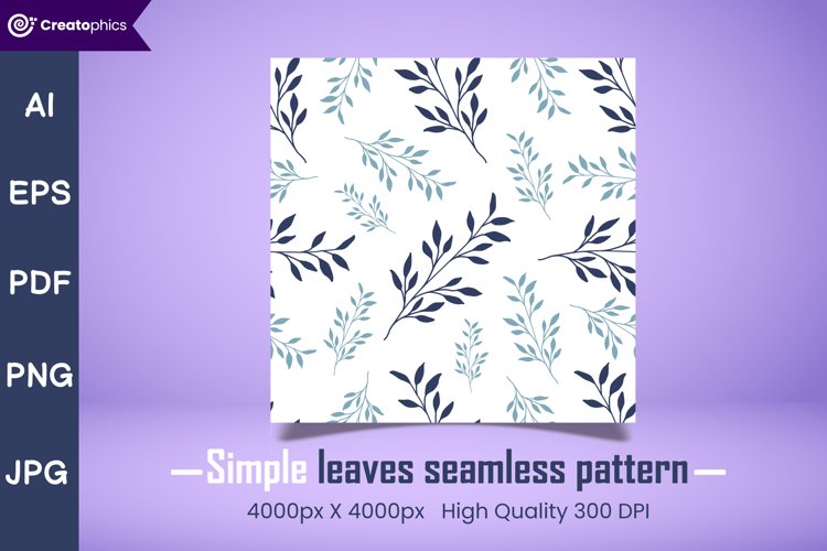 simple seamless leaves pattern and digital paper