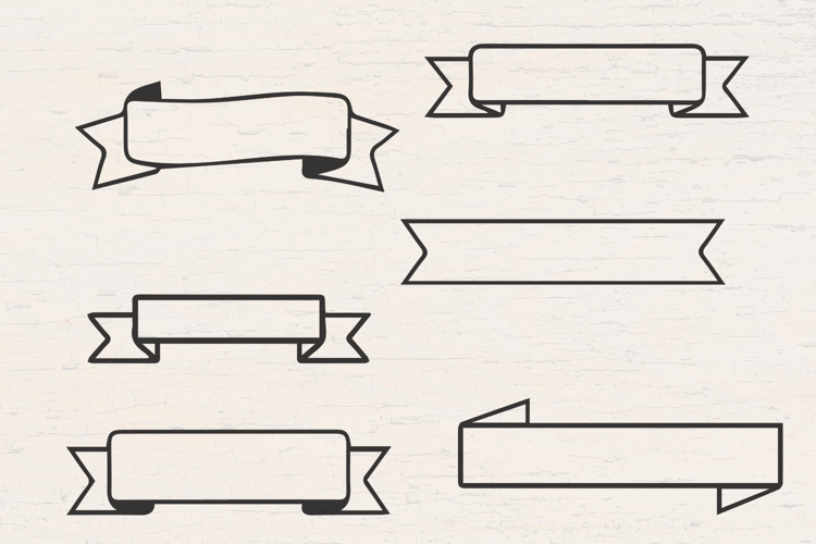 Scroll Ribbons and flags SVG