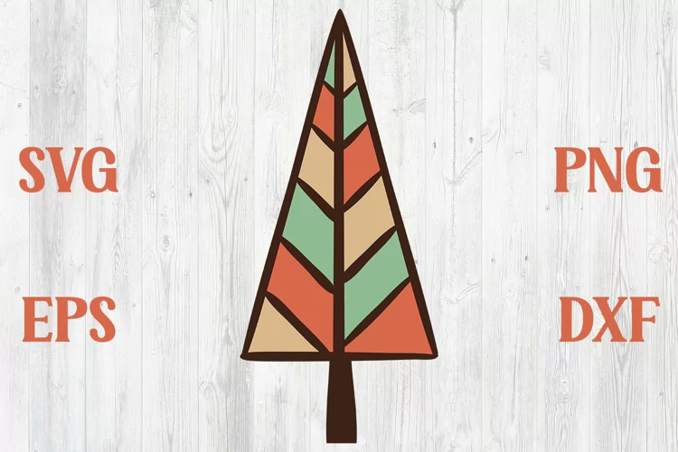 Vintage Christmas Tree SVG