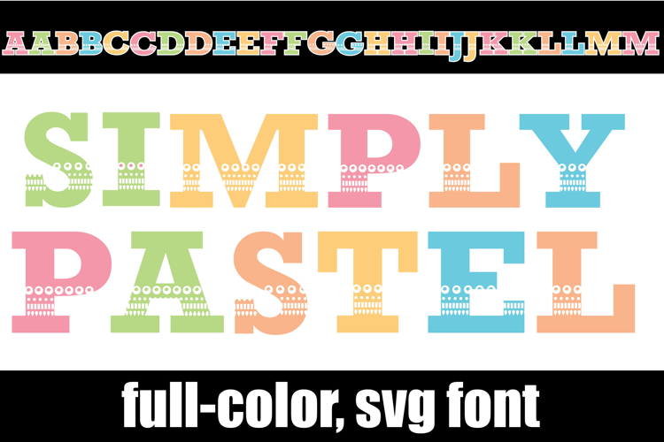 Simply Pastel Color Font