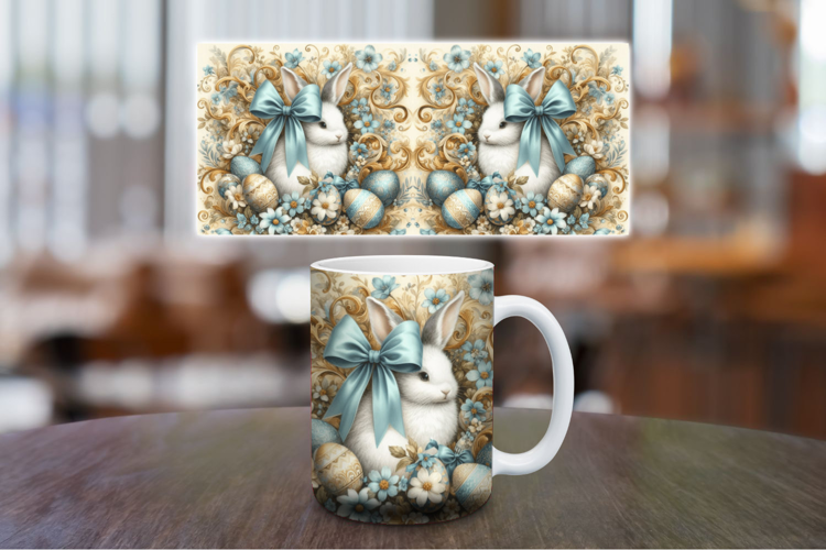 Mug Wrap Sublimation - vintage rabbit