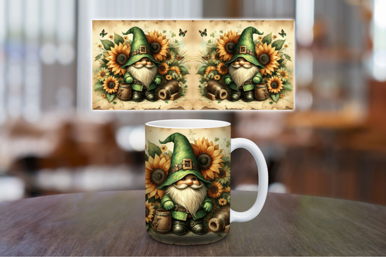 Mug Wrap Sublimation - sunflowers gnome
